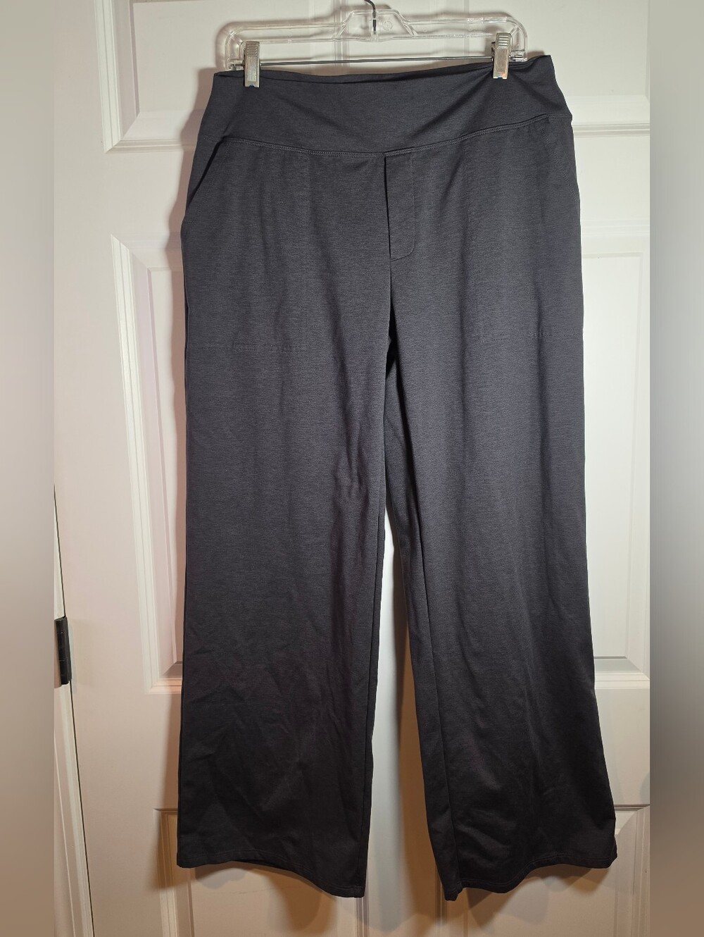G4Free Dark Gray Stretchy Comfortable Pull On Wide Leg Pants XXL